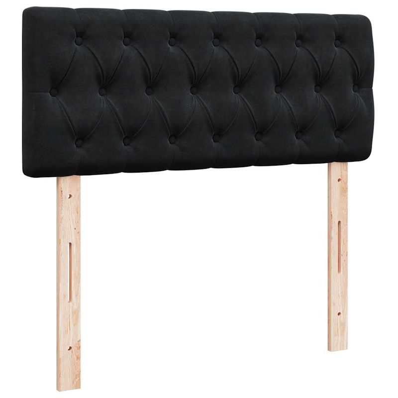 Casa si Gradina - Mobilier - Paturi si accesorii - Paturi - Cadru pat otoman cu saltea neagra 120x190 cm catifea - Infinity.ro