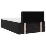 Casa si Gradina - Mobilier - Paturi si accesorii - Paturi - Cadru pat otoman cu saltea neagra 120x190 cm catifea - Infinity.ro