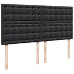 Casa si Gradina - Mobilier - Paturi si accesorii - Paturi - Cadru de pat otoman saltea neagra 160x200cm piele artificiala - Infinity.ro