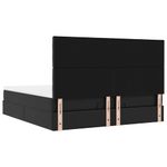 Casa si Gradina - Mobilier - Paturi si accesorii - Paturi - Cadru de pat otoman saltea neagra 160x200cm piele artificiala - Infinity.ro