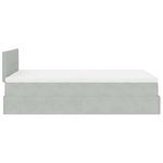 Casa si Gradina - Mobilier - Paturi si accesorii - Paturi - Cadru de pat otoman cu saltea Gri deschis 120x190 cm catifea - Infinity.ro