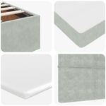 Casa si Gradina - Mobilier - Paturi si accesorii - Paturi - Cadru de pat otoman cu saltea Gri deschis 120x190 cm catifea - Infinity.ro