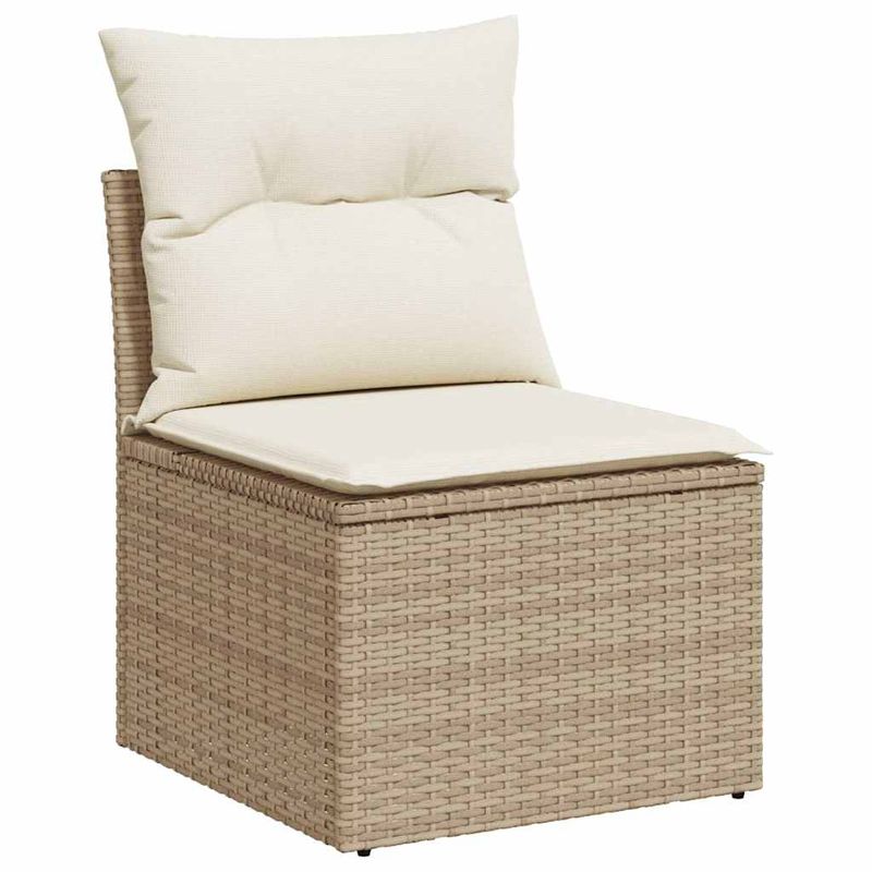 Casa si Gradina - Gradina si terasa - Mobilier exterior - Seturi mobila gradina - Set canapele de gradina, 7 piese, cu perne, bej, poliratan - Infinity.ro