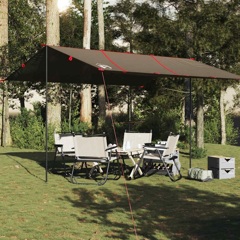 Sport si Outdoor - Camping - Copertine si adaposturi - Prelata de camping, maro, 451x420 cm, impermeabila - Infinity.ro