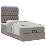Casa si Gradina - Mobilier - Paturi si accesorii - Paturi - Cadru de pat otoman cu saltea Taupe 80x200cm Material - Infinity.ro