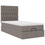 Casa si Gradina - Mobilier - Paturi si accesorii - Paturi - Cadru de pat otoman cu saltea Taupe 80x200cm Material - Infinity.ro