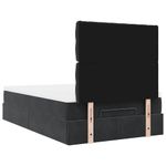 Casa si Gradina - Mobilier - Paturi si accesorii - Paturi - Cadru de pat otoman cu saltea Negru 120x190 cm Tesatura - Infinity.ro