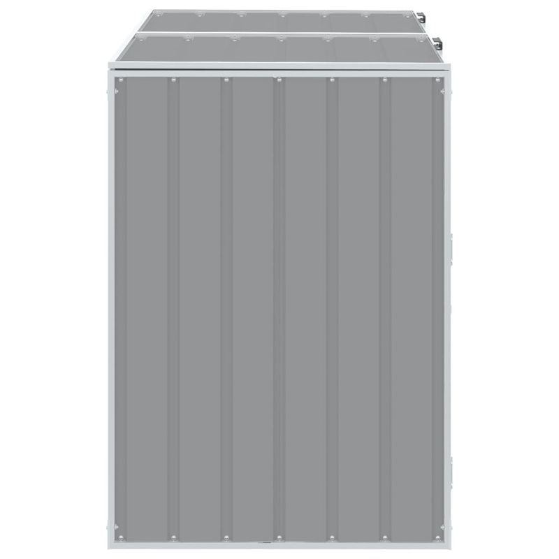 Casa si Gradina - Gradina si terasa - Mobilier exterior - Dulapuri si lazi depozitare exterior - Depozit pubele cu roti duble, gri, 144x81x113 cm, otel - Infinity.ro