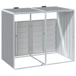 Casa si Gradina - Gradina si terasa - Mobilier exterior - Dulapuri si lazi depozitare exterior - Depozit pubele cu roti duble, gri, 144x81x113 cm, otel - Infinity.ro