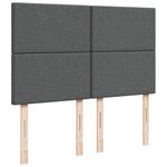 Casa si Gradina - Mobilier - Paturi si accesorii - Paturi - Cadru pat otoman cu saltea tesatura gri inchis 140x200 cm - Infinity.ro