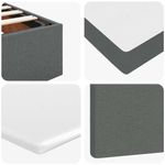 Casa si Gradina - Mobilier - Paturi si accesorii - Paturi - Cadru pat otoman cu saltea tesatura gri inchis 90x200 cm - Infinity.ro