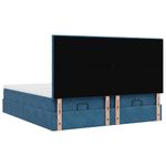 Casa si Gradina - Mobilier - Paturi si accesorii - Paturi - Cadru pat otoman cu saltele Albastru inchis 180x200cm catifea - Infinity.ro