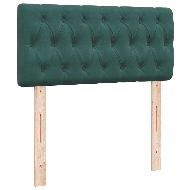 Casa si Gradina - Mobilier - Paturi si accesorii - Paturi - Cadru de pat otoman cu saltea verde inchis 100x200cm catifea - Infinity.ro
