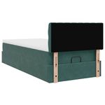 Casa si Gradina - Mobilier - Paturi si accesorii - Paturi - Cadru de pat otoman cu saltea verde inchis 100x200cm catifea - Infinity.ro