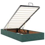 Casa si Gradina - Mobilier - Paturi si accesorii - Paturi - Cadru de pat otoman cu saltea verde inchis 100x200cm catifea - Infinity.ro
