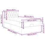 Casa si Gradina - Mobilier - Paturi si accesorii - Paturi - Cadru de pat otoman cu saltea verde inchis 100x200cm catifea - Infinity.ro
