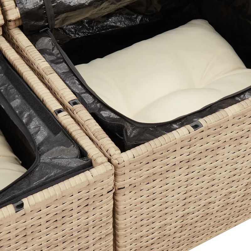 Casa si Gradina - Gradina si terasa - Mobilier exterior - Seturi mobila gradina - Set canapele de gradina, 9 piese, cu perne, bej, poliratan - Infinity.ro