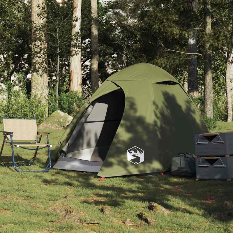 Sport si Outdoor - Camping - Corturi camping - Cort camping cupola 2 persoane verde masliniu impermeabil - Infinity.ro