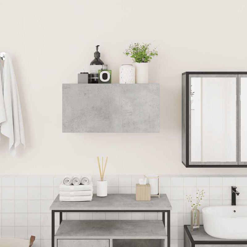 Casa si Gradina - Mobilier - Mobilier baie - Corpuri baie - Dulap perete baie, gri beton, 60x25x30 cm, lemn prelucrat - Infinity.ro