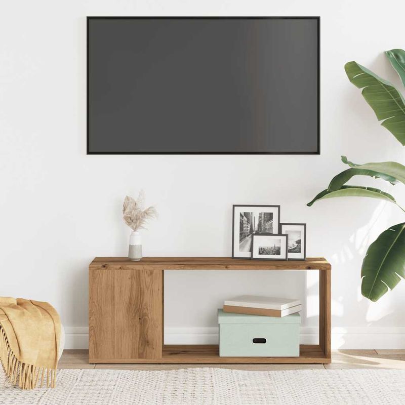 Casa si Gradina - Mobilier - Comode si corpuri - Comode - Comoda TV, stejar artizanal,80x24x32cm, lemn prelucrat - Infinity.ro