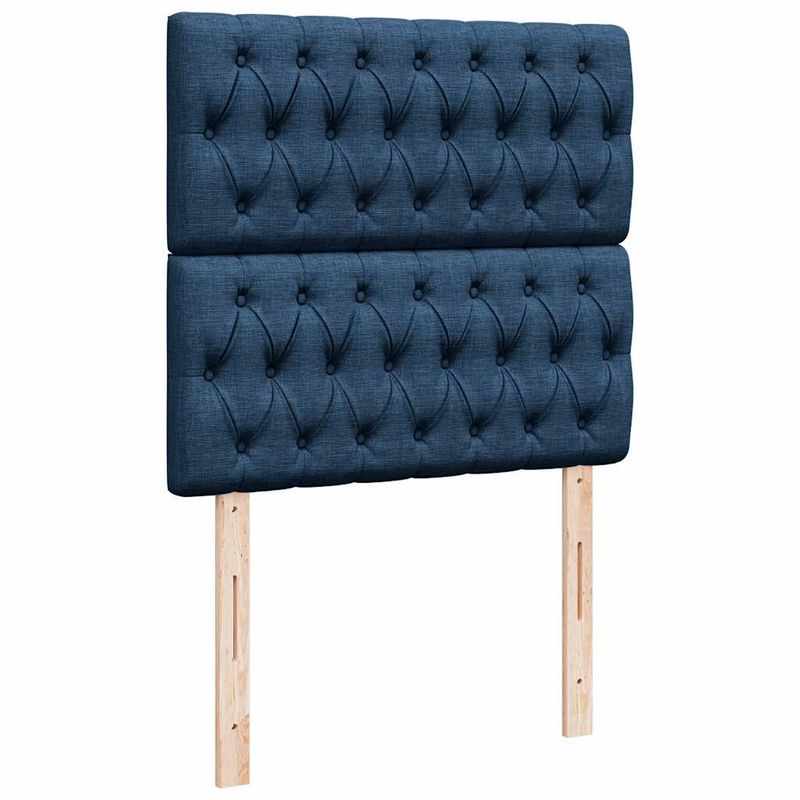 Casa si Gradina - Mobilier - Paturi si accesorii - Paturi - Cadru de pat otoman cu saltea tesatura albastra 90x190cm - Infinity.ro