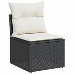 Casa si Gradina - Gradina si terasa - Mobilier exterior - Seturi mobila gradina - Set mobilier de gradina cu perne, 6 piese, negru, poliratan - Infinity.ro