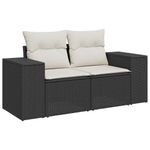 Casa si Gradina - Gradina si terasa - Mobilier exterior - Seturi mobila gradina - Set mobilier de gradina cu perne, 6 piese, negru, poliratan - Infinity.ro