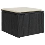 Casa si Gradina - Gradina si terasa - Mobilier exterior - Seturi mobila gradina - Set mobilier de gradina cu perne, 6 piese, negru, poliratan - Infinity.ro