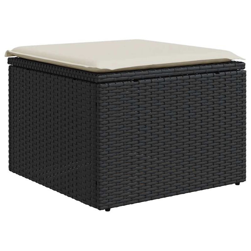 Casa si Gradina - Gradina si terasa - Mobilier exterior - Seturi mobila gradina - Set mobilier de gradina cu perne, 6 piese, negru, poliratan - Infinity.ro