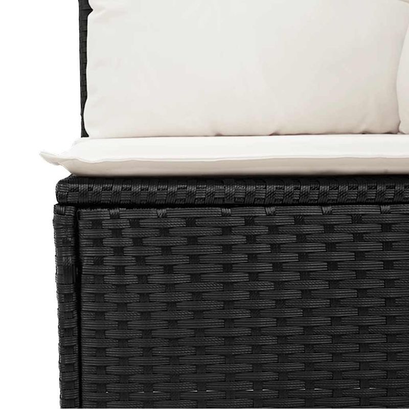 Casa si Gradina - Gradina si terasa - Mobilier exterior - Seturi mobila gradina - Set mobilier de gradina cu perne, 6 piese, negru, poliratan - Infinity.ro