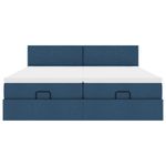 Casa si Gradina - Mobilier - Paturi si accesorii - Paturi - Cadru de pat otoman cu saltele, tesatura albastra 180x200cm - Infinity.ro