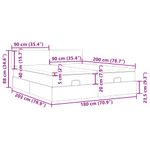 Casa si Gradina - Mobilier - Paturi si accesorii - Paturi - Cadru de pat otoman cu saltele, tesatura albastra 180x200cm - Infinity.ro