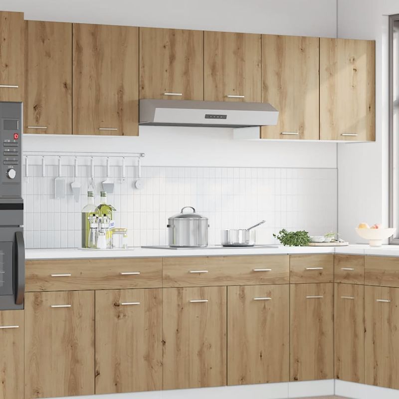 Casa si Gradina - Mobilier - Comode si corpuri - Corpuri bucatarie - Dulap suspendat, stejar artizanal, 80x31x60 cm, lemn prelucrat - Infinity.ro