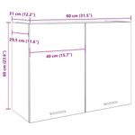 Casa si Gradina - Mobilier - Comode si corpuri - Corpuri bucatarie - Dulap suspendat, stejar artizanal, 80x31x60 cm, lemn prelucrat - Infinity.ro