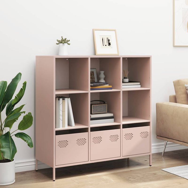 Casa si Gradina - Mobilier - Comode si corpuri - Corpuri bucatarie - Dulap inalt, roz, 101,5x39x103,5 cm, otel - Infinity.ro