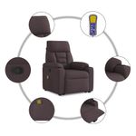 Ingrijire personala si Cosmetice - Sanatate si wellness - Articole wellness - Fotolii de masaj - Fotoliu rabatabil de masaj, cu ridicare, maro inchis, textil - Infinity.ro