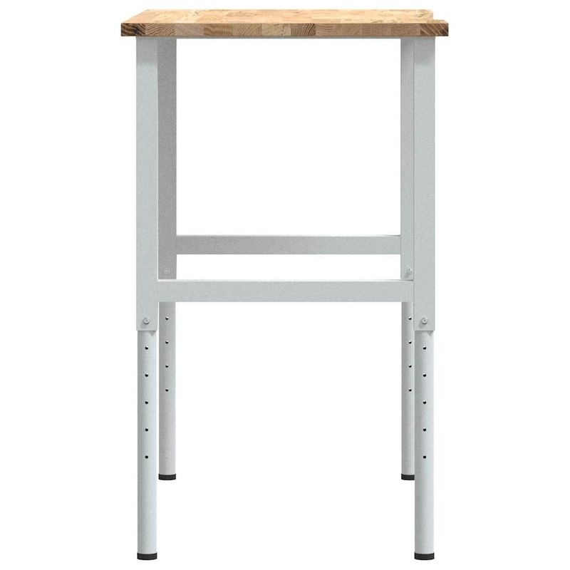 Casa si Gradina - Constructii - Scule de mana si unelte - Mese si bancuri de lucru - Banc lucru 100x60x(71,5-98) cm lemn masiv stejar, alb și natural - Infinity.ro