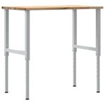 Casa si Gradina - Constructii - Scule de mana si unelte - Mese si bancuri de lucru - Banc lucru 100x60x(71,5-98) cm lemn masiv stejar, alb și natural - Infinity.ro