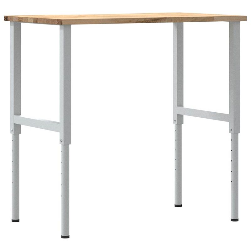 Casa si Gradina - Constructii - Scule de mana si unelte - Mese si bancuri de lucru - Banc lucru 100x60x(71,5-98) cm lemn masiv stejar, alb și natural - Infinity.ro