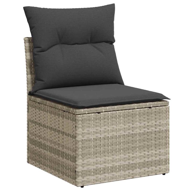 Casa si Gradina - Gradina si terasa - Mobilier exterior - Seturi mobila gradina - Set canapele de gradina cu perne, 6 piese gri deschis poliratan - Infinity.ro