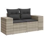 Casa si Gradina - Gradina si terasa - Mobilier exterior - Seturi mobila gradina - Set canapele de gradina cu perne, 6 piese gri deschis poliratan - Infinity.ro