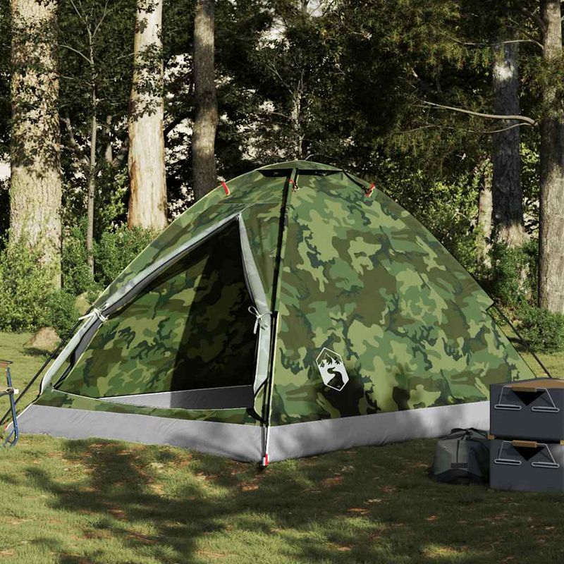 Sport si Outdoor - Camping - Corturi camping - Cort de camping cupola pentru 4 persoane, camuflaj, impermeabil - Infinity.ro