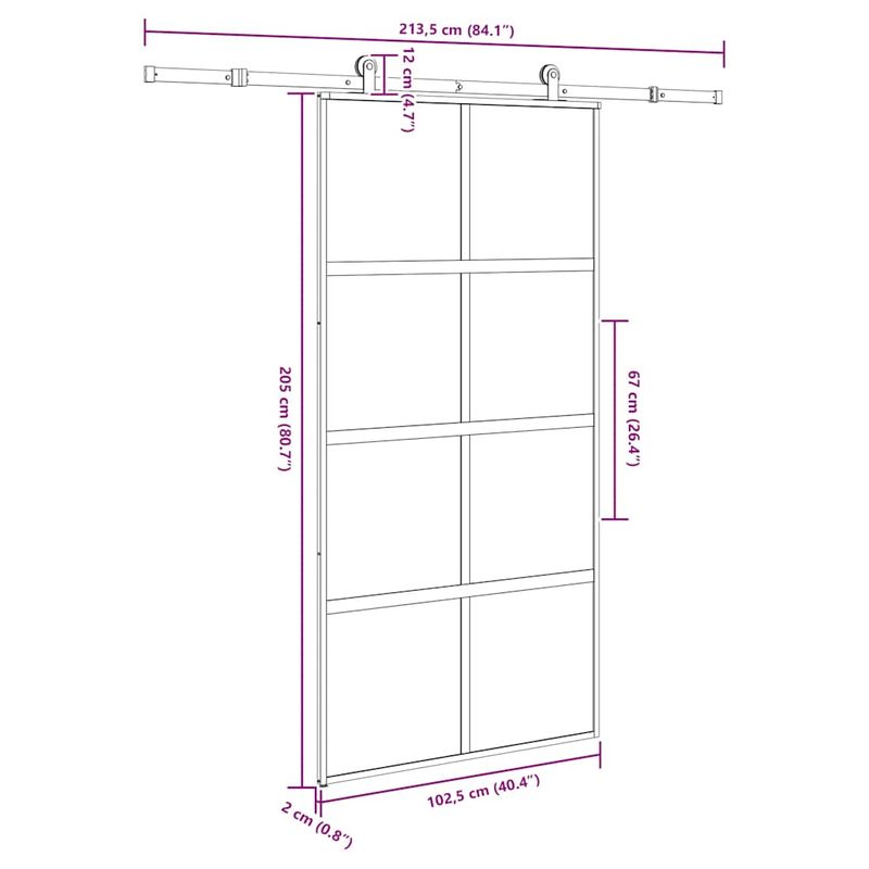 Casa si Gradina - Constructii - Usi interior, exterior si garaj - Usi interior - Usa glisanta cu set de feronerie sticla temperata si aluminiu - Infinity.ro