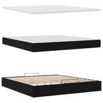 Casa si Gradina - Mobilier - Paturi si accesorii - Paturi - Cadru de pat otoman cu saltea, catifea neagra 180x200cm - Infinity.ro