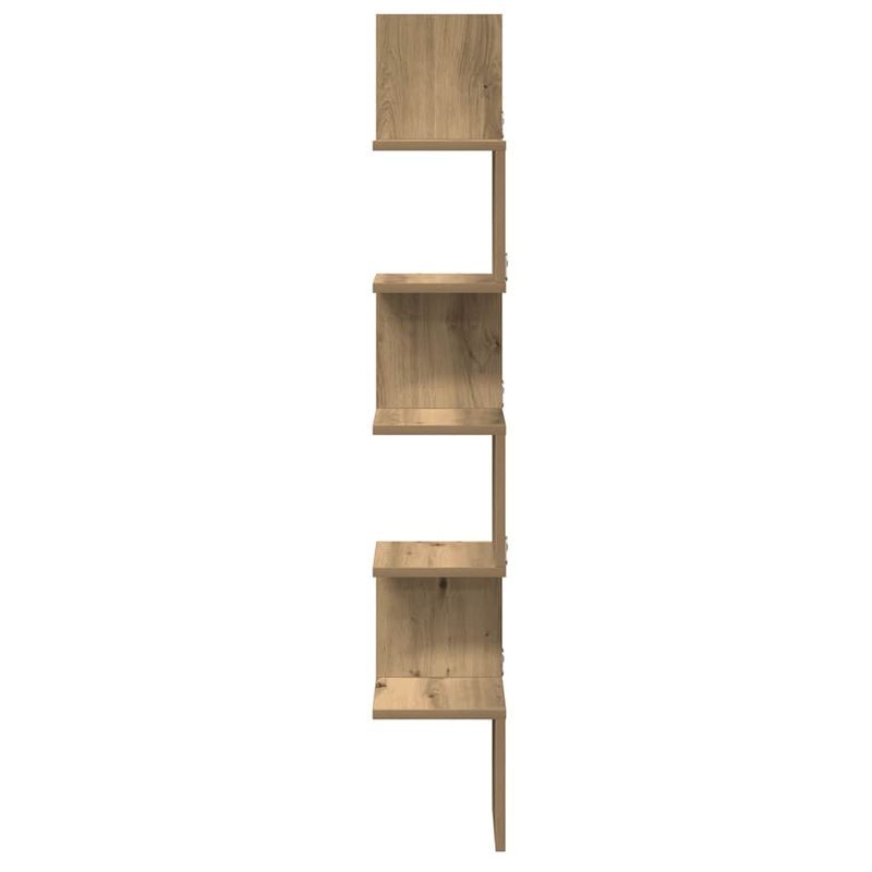 Casa si Gradina - Mobilier - Biblioteci si rafturi - Rafturi - Raft perete colt stejar artizanal 20x20x127,5 cm lemn prelucrat - Infinity.ro
