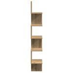 Casa si Gradina - Mobilier - Biblioteci si rafturi - Rafturi - Raft perete colt stejar artizanal 20x20x127,5 cm lemn prelucrat - Infinity.ro