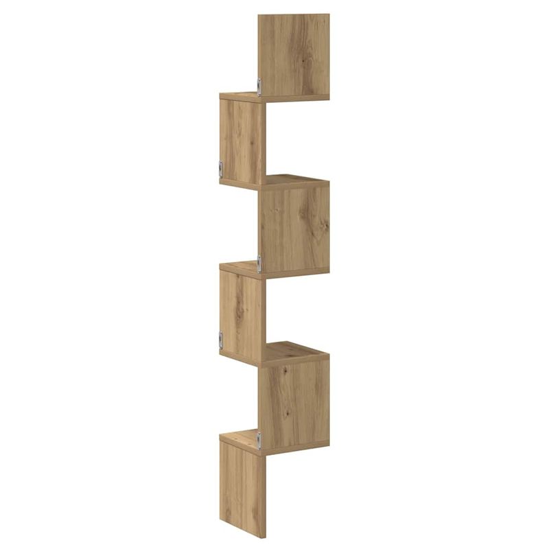 Casa si Gradina - Mobilier - Biblioteci si rafturi - Rafturi - Raft perete colt stejar artizanal 20x20x127,5 cm lemn prelucrat - Infinity.ro