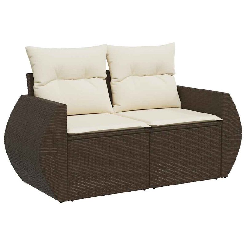 Casa si Gradina - Gradina si terasa - Mobilier exterior - Seturi mobila gradina - Set canapele de gradina cu perne, 6 piese, maro, poliratan - Infinity.ro