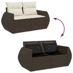 Casa si Gradina - Gradina si terasa - Mobilier exterior - Seturi mobila gradina - Set canapele de gradina cu perne, 6 piese, maro, poliratan - Infinity.ro