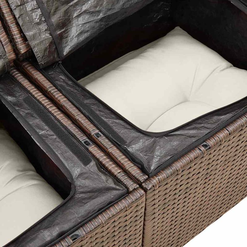 Casa si Gradina - Gradina si terasa - Mobilier exterior - Seturi mobila gradina - Set canapele de gradina cu perne, 6 piese, maro, poliratan - Infinity.ro